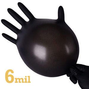 Gants en nitrile noir, résistants, imperméables, 6 mil, résistants aux produits chimiques, sans poudre, sans latex, jetables - Product Image 2