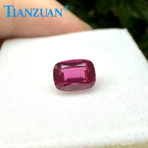 Phòng thí nghiệm phát triển <span class=keywords><strong>Spinel</strong></span> agl giấy chứng nhận hình chữ nhật đệm tổng hợp màu đỏ <span class=keywords><strong>Spinel</strong></span> mà không cần bông lỏng đá quý đối với trang sức làm - Product Image 4