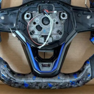 Volant en cuir en fibre de carbone forgé de haute qualité pour Volkswagen vw <span class=keywords><strong>Golf</strong></span> 4 5 6 <span class=keywords><strong>7</strong></span> 8 GTI <span class=keywords><strong>GTD</strong></span> Accessoires intérieurs automobiles - Product Image 4