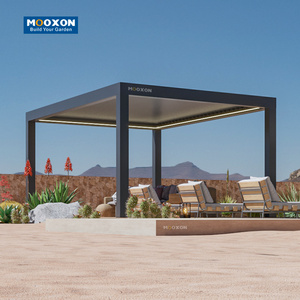 Bán buôn có thể thu vào pergola cơ giới <span class=keywords><strong>louver</strong></span> mái ngoài trời không thấm nước gian hàng cho các nhà hàng và quán cà phê - Product Image 6