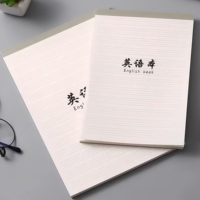 Bloc-notes 25K 145mm*210mm 80GSM 70 feuilles lignées, quadrillées, vierges, anglais, 5 pièces/paquet, 200 pièces/carton, vente en gros
