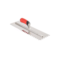 Truelle en acier inoxydable 380x130mm 480x130mm, grande taille, avec double manche, outils de construction, truelle à ciment