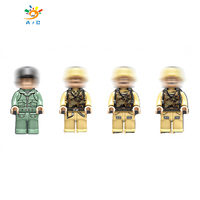 Blocs de construction éducatifs en plastique ABS sur le thème militaire AJB, modèle de chasseur aérien et de canon antiaéronautique, pour les enfants de 5 à 7 ans