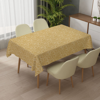 Nappe rectangulaire verte imprimée RNPT, nappe en vinyle, nappe anti-taches, nappe imperméable pour banquet, extérieur, imprimé floral
