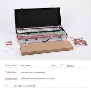 Jeu de <span class=keywords><strong>Mahjong</strong></span> en Acrylique à Quatre Joueurs, Fourniture Directe Usine, Coffret Souple, Idéal pour le Divertissement et les Réunions Familiales - Product Image 5