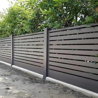 Panneaux de clôture en aluminium traité thermiquement, à lattes, pour l'intimité, avec modélisation 3D, écologiques, durables, pour piscine/verrière, utilisation extérieure