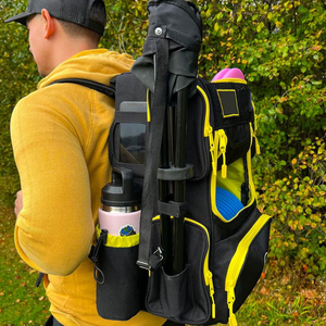 Sac de golf à disques avec glacière intégrée grande capacité, sac à dos de golf léger et durable noir avec glacière intégrée pour 24 canettes - Product Image 3