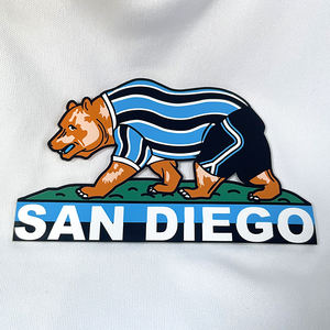 Etiquette de vêtement personnalisée Impression presse à chaud DIY Vinyle thermique Fer sur autocollant Logo 3d en relief Etiquette de transfert à chaud en caoutchouc et silicone - Product Image 2