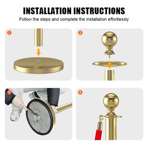 เชือกกำมะหยี่สีแดงสำหรับงานปาร์ตี้คนเดินเท้าคอนเสิร์ตการควบคุมฝูงชน - Product Image 3