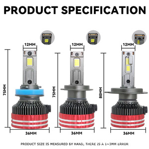 H4 High Power <b>LED</b> <b>Headlights</b> 30000 Lm 70W Dual Beam For 9005 9006 Models - Product Image 4