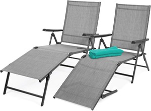 كرسي استلقاء قابل للطي والتعديل للاستخدام الخارجي في الفناء أو بجانب حمام السباحة - Product Image 2