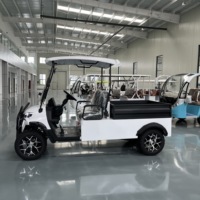 Chariot de golf électrique 72V 1-2 places avec benne en aluminium, pneus tout-terrain 14 pouces, certifié CE, benne basculante auto-déchargeante pour transport agricole