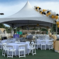 Carpa Pagoda de Lujo con Estructura de Aluminio, Impermeable, de PVC, con Ventanas y Cortinas para Bodas, Banquetes, Fiestas y Ceremonias al Aire Libre