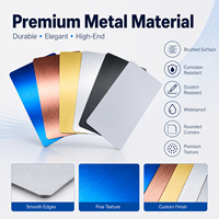 Goldene Metall-Visitenkarten, personalisiert, matt, NFC-Karte, kontaktlose ID, IC, Smart-RFID-Chip, Metall-Visitenkarte