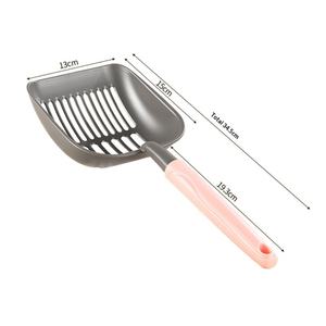 Pala portátil de aleación de aluminio para arena de gatos con mango largo, pala metálica para excrementos de gatitos, pala para cribar excrementos de gatos - Product Image 4