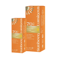 Boîte en papier cosmétique personnalisée avec impression inversée et estampage à chaud en or, boîte pliable pour l'emballage de crème solaire