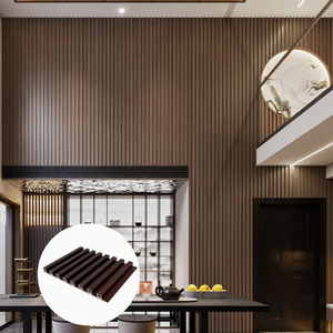 Panneaux muraux intérieurs à prix d'usine, imperméables, ignifuges, en WPC, design luxueux, à lattes cannelées - Product Image 3