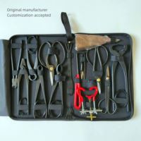 Kit d'outils professionnels de bonsaï robustes de 20 pièces avec étui de transport en nylon ensemble de cisaillement de coupe-ciseaux en acier au carbone