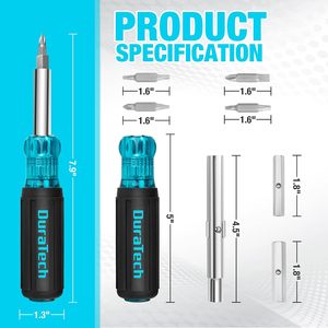<b>Screwdriver</b> Multi Bit 11-in-1 Screw Driver & Nut Set Portable Screw-driver with Slotted Torx Square Bits - Product Image 3