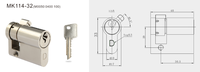 MK114-32 Cylindre de serrure de porte en laiton, cylindre de serrure à mortaise de sécurité, cylindre européen pour porte avec clé