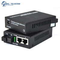 Convertidor de Medios de Fibra Óptica TP-Link y Netlink 10/100/1000 de 20KM Gigabit de 2 Puertos SC a 2RJ45
