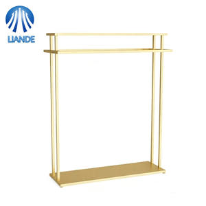 売れ筋の鉄製フロアスタンド型ダブルコートラック、モダンデザイン、耐久性があり安定、ホテル、リビングルーム、モール家具、カスタマイズ可能 - Product Image 4