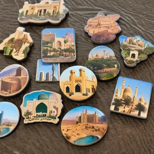 Factory wholesale custom made souvenirs metal fridge magnet Souvenir Saudi Arabia magnet metal fridge