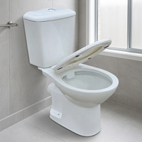 Nueva llegada diseño moderno precio económico Wc artículos sanitarios ahorro de agua Closestool baño dos piezas WC asiento de inodoro de cerámica