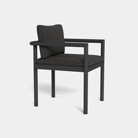 Meubles de jardin en métal résistant à la rouille pour l'extérieur, table et chaises de salle à manger en aluminium avec accoudoirs