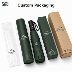 Parapluie pliable automatique avec logo personnalisé, résistant au vent, 3 plis, protection UV, parapluies de voyage pour la pluie et le soleil, cadeau d'affaires - Product Image 5