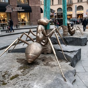 Scultura di Formiche in Bronzo TREVI, Statua Animale in Metallo Fuso Anticato Personalizzata di Grandi Dimensioni per Decorazione Paesaggistica di Parchi Urbani - Product Image 4
