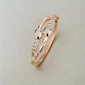 Bracelet de luxe en or et diamants pour femmes, bijoux fins, élégant, cadeau d'anniversaire de mariage - Product Image 5