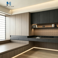 Lit tatami moderne sur mesure avec bureau intégré, armoire murale, rangement, meuble multifonctionnel pour chambre à coucher