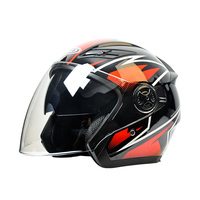 Nouveaux casques de moto ABS à double visière, casque modulable, logo personnalisé, casque avec feu arrière LED, homologué DOT, vente en gros d'usine