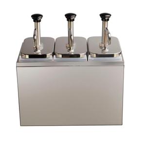 Dispensador de Salsas Comercial de Acero Inoxidable de 2L con 3 Cabezales, Dispensador de Condimentos de Triple Cabezal para Cafetería - Product Image 2