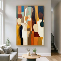 Peinture à l'huile réaliste sur toile, art mural moderne, cowboy western, peinte à la main, pour hommes et femmes, portraits décoratifs de couple