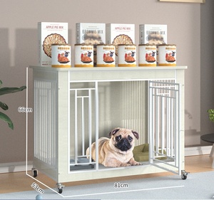 Nouvel arrivage Plateau métallique <span class=keywords><strong>en</strong></span> bois moderne <span class=keywords><strong>pour</strong></span> intérieur Cage à <span class=keywords><strong>chien</strong></span> Caisse robuste avec fermeture à bouton-pression <span class=keywords><strong>pour</strong></span> les ménages - Product Image 4