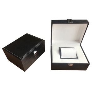 Boîte à montre rectangulaire en similicuir avec fermeture à boucle, doublure en coton, étui de protection pour emballage cadeau - Product Image 2