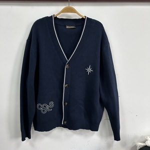 <b>Navy</b> V Neck Knit <b>Cardigan</b> Button Front Long Sleeve Pullover Sweater for Women - Product Image 2