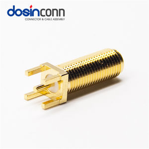 PCB düz tip RF koaksiyel 50Ohm konnektör 6GHz için uzun uzunluk SMA Jack kadın soketli konnektör - Product Image 3