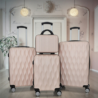 Valise Trolley à Roues Universelles en ABS Personnalisable par le Fabricant, 12/20/24/28 Pouces, avec Fermeture Éclair Extensible, Homologuée TSA, pour Embarquement, à Roulettes