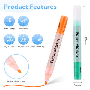 थोक 12 रंग शराब आधारित स्याही स्थायी पेन कला मार्कर तरल पेंट मार्कर के लिए तरल पेंट मार्कर - Product Image 3