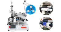 Produit le plus vendu Machine d'étiquetage manuelle d'impression d'étiquettes de bouteilles carrées de bouteilles rondes et ovales de bouteilles