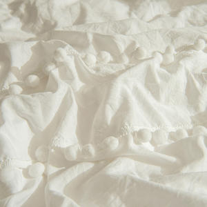 Ensemble <span class=keywords><strong>de</strong></span> couette <span class=keywords><strong>de</strong></span> luxe <span class=keywords><strong>de</strong></span> haute qualité, solide et super doux avec <span class=keywords><strong>pompon</strong></span> - Product Image 6