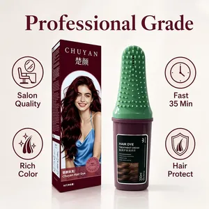 Crema de Coloración Capilar Borgoña Más Vendida 200ml OEM Marca Privada Aplicador de Peine Nutritivo Caliente - Product Image 1