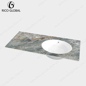Lavabo Rectangular de Piedra de Diseño Moderno y Duradero, Lavabo de Baño de Porcelana de una Pieza para Hotel y Hogar, Material Cerámico - Product Image 5