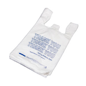 Bolsa de Camiseta Plegable Reutilizable Personalizada <span class=keywords><strong>MU</strong></span>, Bolsa de Camiseta Biodegradable, Bolsa de Compras de HDPE/LDPE Tipo Chaleco - Product Image 2