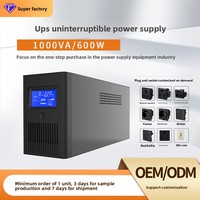 Fuente de alimentación ininterrumpida UPS 1000VA/600W Estabilizador de voltaje de retardo de respaldo de servidor de sala de monitoreo de computadora en espera única