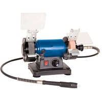 Meuleuse d'établi à vitesse variable 230V 120W avec arbre flexible de 1M pour affûtage de précision des lames usées, forets et outils métalliques