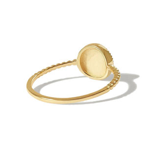 Gemnel, venta al por mayor, anillo de banda con cuentas grabado personalizado chapado en oro de 18 quilates - Product Image 5